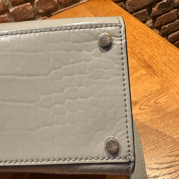 Kate Spade Knightsbridge Doris Purse Gray Crocodile Crossbody/Top Hold Preloved - Picture 7 of 16